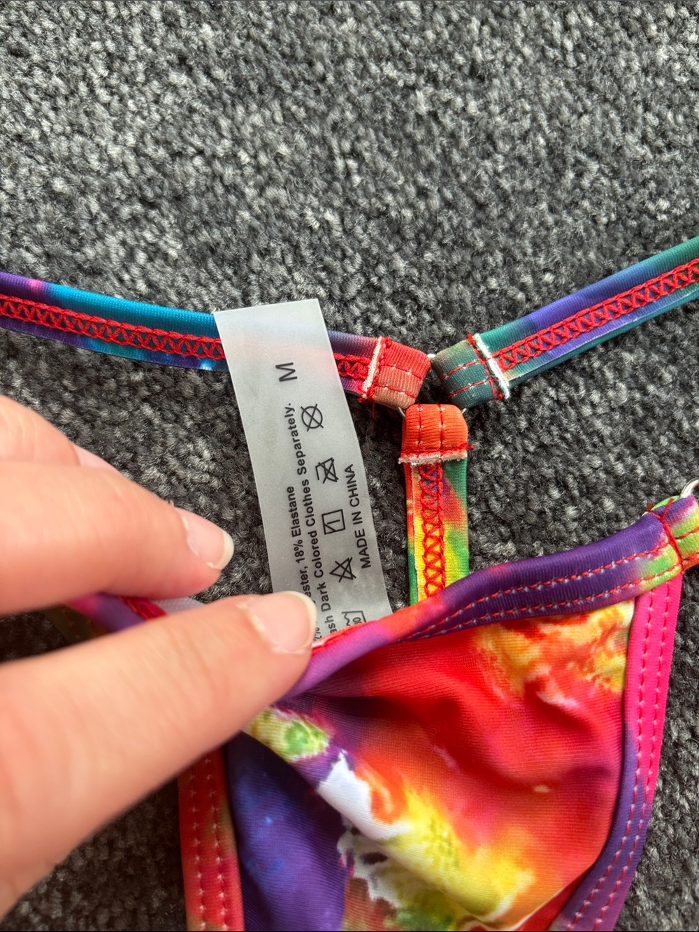 SHEIN Multicolor Triangle String Bikini - Picture 2 of 3